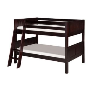 Low Bunk Bed with Angle Ladder and Panel Headboard by Camaflexi