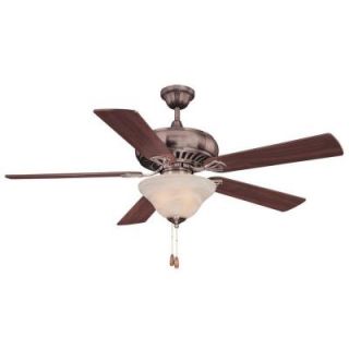 Illumine 52 in. Brushed Pewter Ceiling Fan with White Marble Glass CLI SH202853114