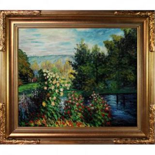 20 in. x 24 in. Corner of the Garden at Montgeron Hand Painted Classic Artwork MON929 FR 608G20X24