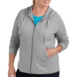 Danskin Now Womens Plus Size Dri More Zip Up Hoodie