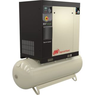 Ingersoll Rand Rotary Screw Compressor — Total Air System, 5 HP, 230 Volt/1-Phase, 16.93 CFM @ 115 PSI, 80-Gallon Tank, Model# 48670921  20 CFM   Below Air Compressors