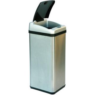 iTouchless 13 Gallon Rectangular Extra Wide Stainless Steel Automatic Sensor Touchless Trash Can, IT13RX