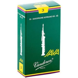 Vandoren Java Soprano Saxophone Reeds, Strength 3, Box of 10