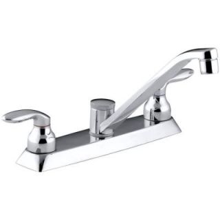 KOHLER Coralais 2 Handle Standard Kitchen Faucet in Polished Chrome K 15251 4 CP