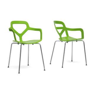 Baxton Studio Miami Green Plastic Modern Dining Chair   Home