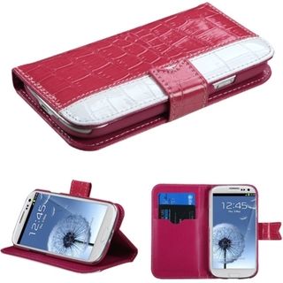 BasAcc Hot Pink/ White MyJacket Wallet Case for Samsung Galaxy S3