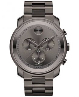 Movado Mens Swiss Chronograph Bold Gunmetal Ion Plated Stainless