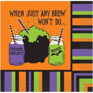 Any Brew Won't Do Halloween Cocktail Napkins, 16 Count