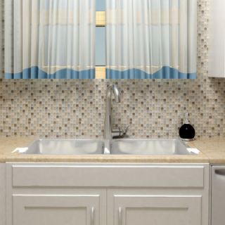 Sierra 0.625 x 0.625 Glass and Natural Stone Mosaic Tile in River by