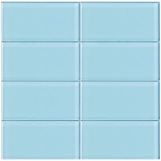 Sky 3 Inch x 6 Inch Glass Tile (Set of 10 Sheets)  