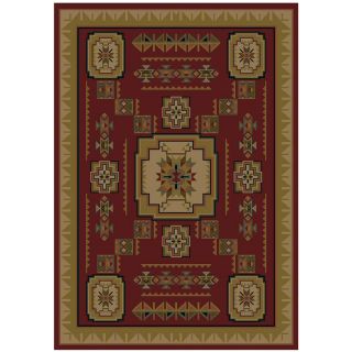 Mohawk Home Pueblo Rectangular Red Geometric Woven Area Rug (Common 8 ft x 11 ft; Actual 94 in x 130 in)