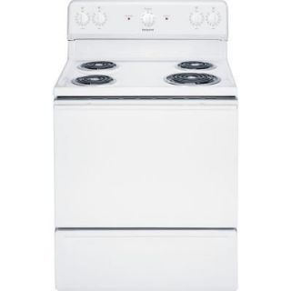 Hotpoint 5.0 cu. ft. Electric Range in White RB525DHWW