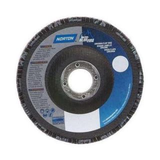 NORTON 66254461164 Flap Disc, 4 1/2 In x 80 Grit, 7/8
