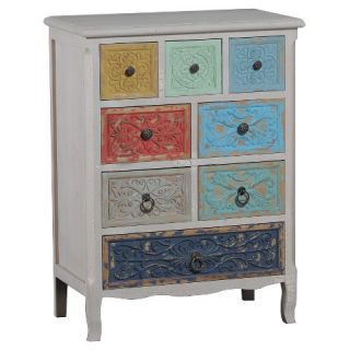Powell Molly 8 Drawer Storage Cabinet   Multicolored