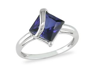 3 ct.t.w. Created Sapphire Ring in 10k White Gold