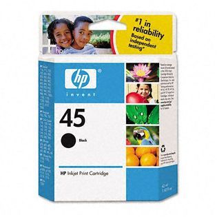 HP  No. 45 51645A Inkjet Print Cartridge, Black