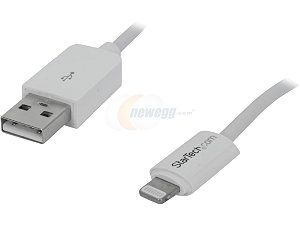 StarTech USBLT30CMB Black Apple 8 pin Lightning Connector to USB Cable