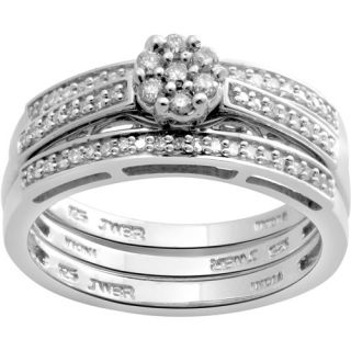 1/4 Carat T.W. Diamond Sterling Silver Bridal Set
