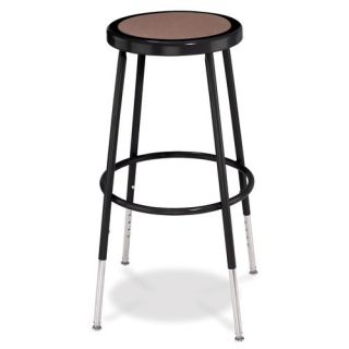 National Public Seating Adjustable Height Stool with Round Hardboard