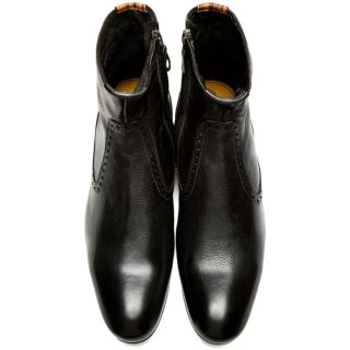 PS by Paul Smith Black Brogued Lenny Ankle Boots