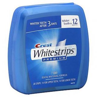 Crest Whitestrips Premium Dental Whitening Formula, 7 Day, 28 strips