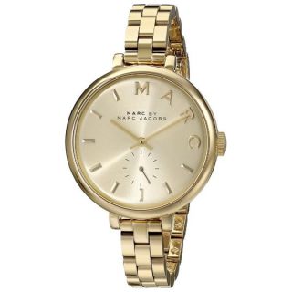 Marc Jacobs Womens MBM3363 Baker Slim Round Goldtone Bracelet Watch