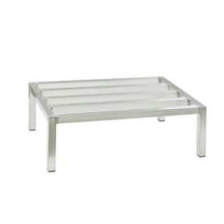 New Age Industrial 24 in. D x 60 in. L x 12 in. H Aluminum Stationary Dunnage Rack 6010