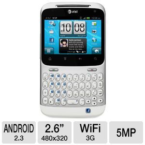 HTC Status A810a GSM Unlocked Cell Phone   Android OS, 3G, QWERTY, TouchScreen, MicroSD, WiFi, BlueTooth, MicroUSB, 5MP Camera, Face Detection, Email, GPS, Google Talk, Facebook Key, Silver