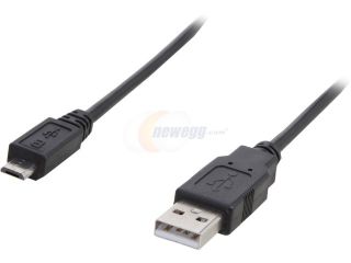 Coboc U2 A2MICROB 3 BK 3 ft. Black Black High speed USB2.0 A Male to Micro B Male (5 Pin ) Cable