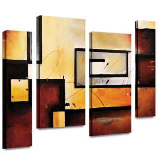 Abstract Modern 4 Piece Painting Print on Gallery Wrapped Canvas Set