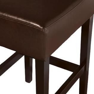 Lopez Backless Brown Leather Counterstools (Set of 2)