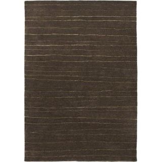 Wildon Home Abellona Hand Knotted Dark Brown Area Rug