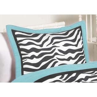 Sweet Jojo Designs  Zebra Turquoise Collection 5pc Toddler Bedding Set