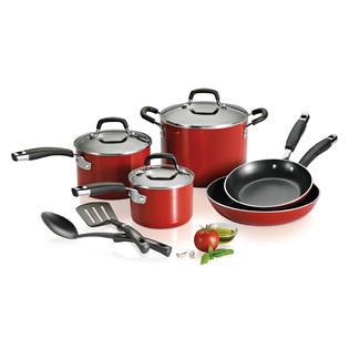 Kenmore 10 Piece Aluminum Cookware Set   Red   Home   Kitchen