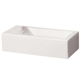 Whitehaus Collection Isabella Wall Mounted Bathroom Sink in White WH1 114L WH