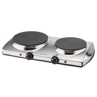Brentwood Double Electric Hot Plate in Chrome 29442027