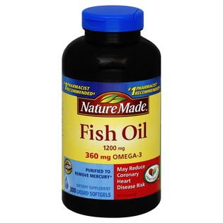 Nature Made  Fish Oil, 1200 mg, Liquid Softgels, 300 softgels