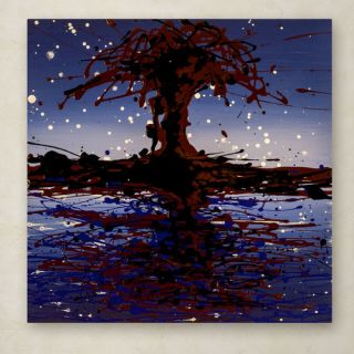 Trademark Fine Art Lake Tree by Roderick Stevens Painting Print on
