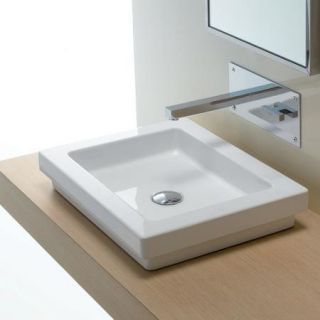 Bissonnet Area Boutique Logic 50 Ceramic Bathroom Sink