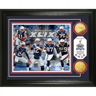 New England Patriots 2014 AFC Champion Photo Plaque with Gold Mint Coins   7715025