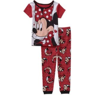 Minnie Mouse Baby Toddler Girl Cotton Tight Fit Short Sleeve PJs