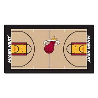FANMATS Miami Heat 2 ft. 6 in. x 4 ft. 6 in. NBA Large Court Rug Runner 9314