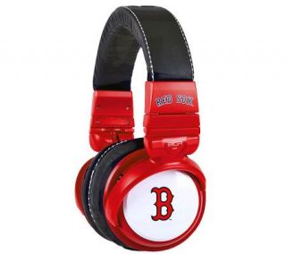 Boston Red Sox Over The Ear Headphones with In Line Mic —