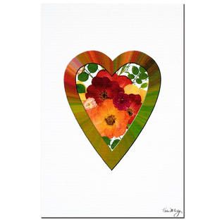 Trademark Fine Art Kathie McCurdy Rainbot & Roses 16 x 24 Canvas