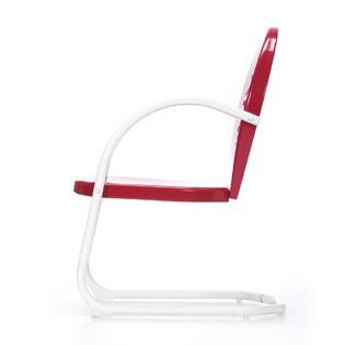 Garden Oasis  Retro Steel Clam Chair   Red
