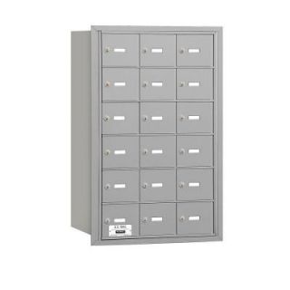 Salsbury Industries 3600 Series Aluminum Private Rear Loading 4B Plus Horizontal Mailbox with 18A Doors 3618ARP