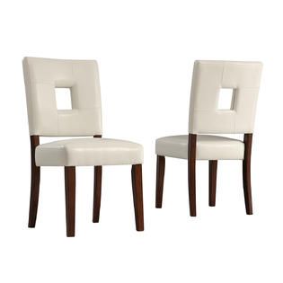 Oxford Creek  Dining Chairs in White Faux Leather (Set of 2)