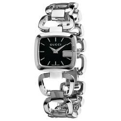 Gucci Womens G Gucci Stainless Steel Black Face Watch   13963559