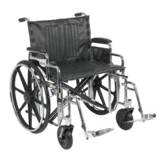 Drive Sentra Extra Heavy Duty Wheelchair with Detachable Desk Arms and Swing Away Footrest std24dda sf