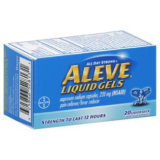 Aleve Pain Reliever/Fever Reducer, 220 mg, Liquid Gels, 20 liquid gels